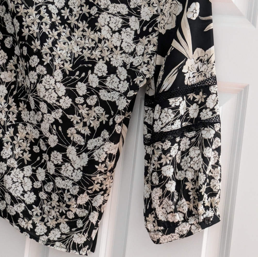 Karl Lagerfeld Beautiful Blouse Mixed Print S - Picture 11 of 12